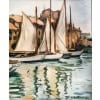 OTHON FRIESZ Emile Les voiles au port de Toulon en 1929 Huile toile signée datée Certificat 21
