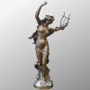 Sculpture – Élégante À La Lyre , Mathurin Moreau (1822-1912) – Bronze 11