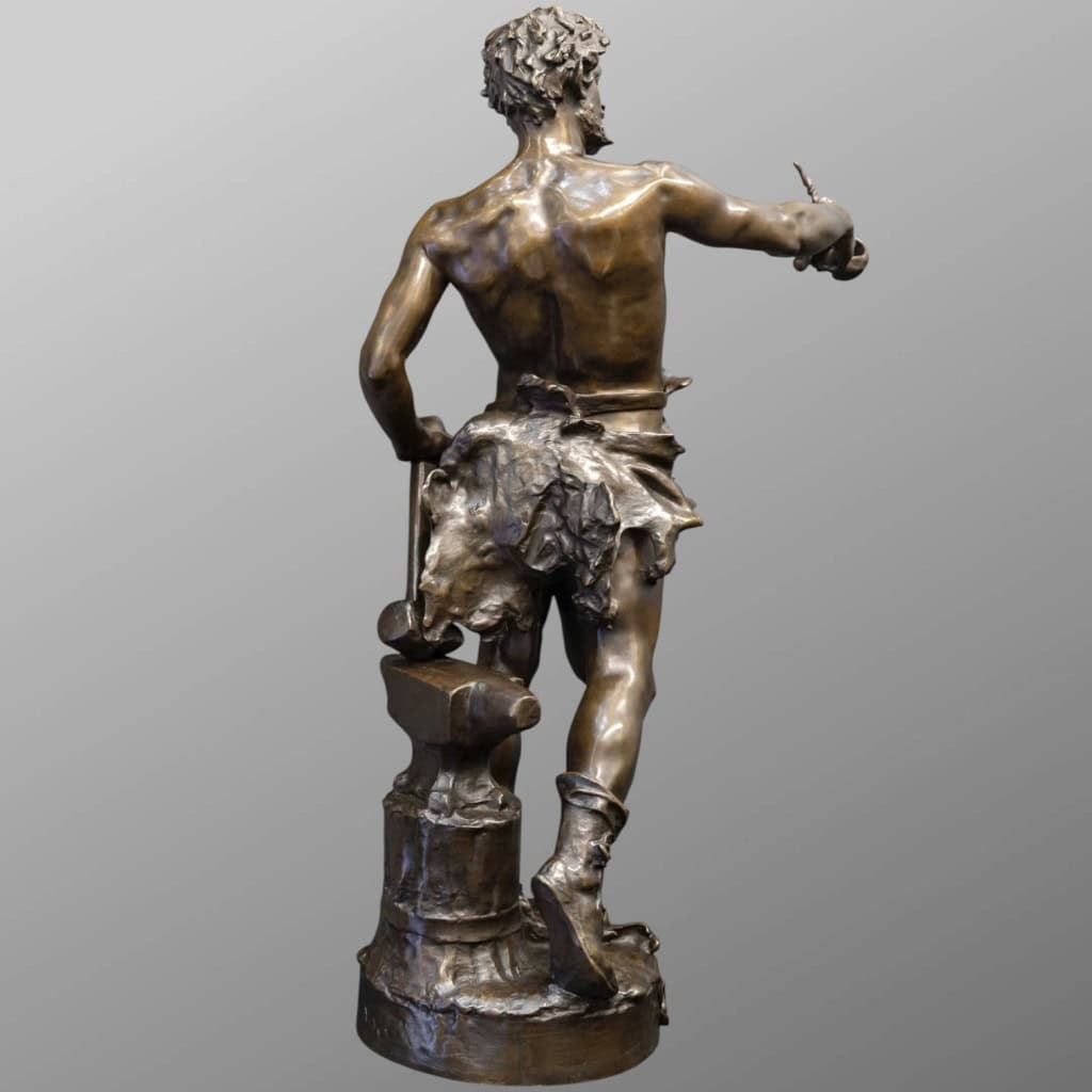 Sculpture – Le Travail , Eugène Marioton (1857-1933) – Bronze 6