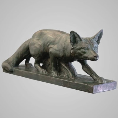 Sculpture – Le Renard , Henri Bargas – Terre Cuite