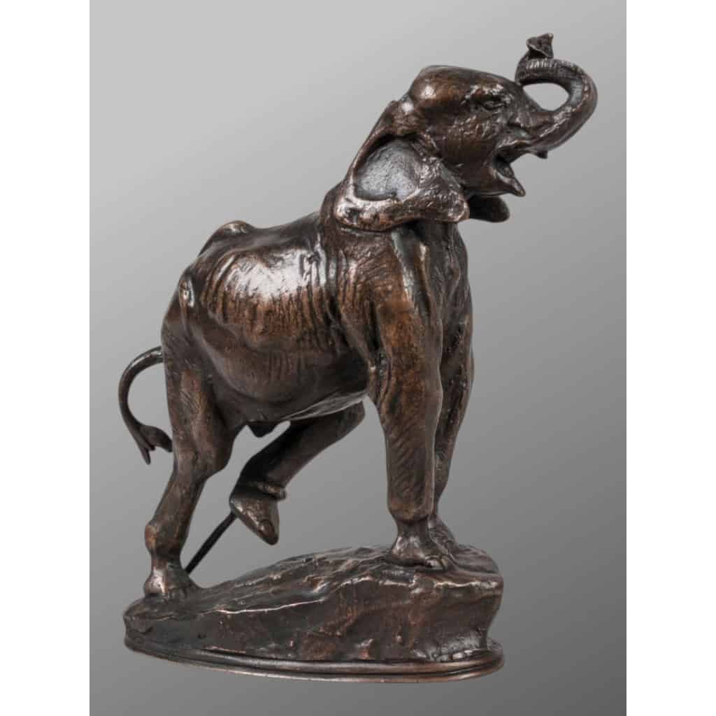 Sculpture – Éléphanteau Entravé , Emmanuel FRÉMIET (1824-1910) – Bronze 4