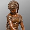 Sculpture – Jeune Fille à La Gerbe De Blé , Mathurin Moreau (1822-1912) – Bronze 15