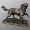 Sculpture – Chien Épagneul À L’ Affût , Ferdinand Pautrot (1832 – 1874) – Bronze 22