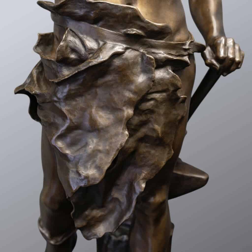 Sculpture – Le Travail , Eugène Marioton (1857-1933) – Bronze 11