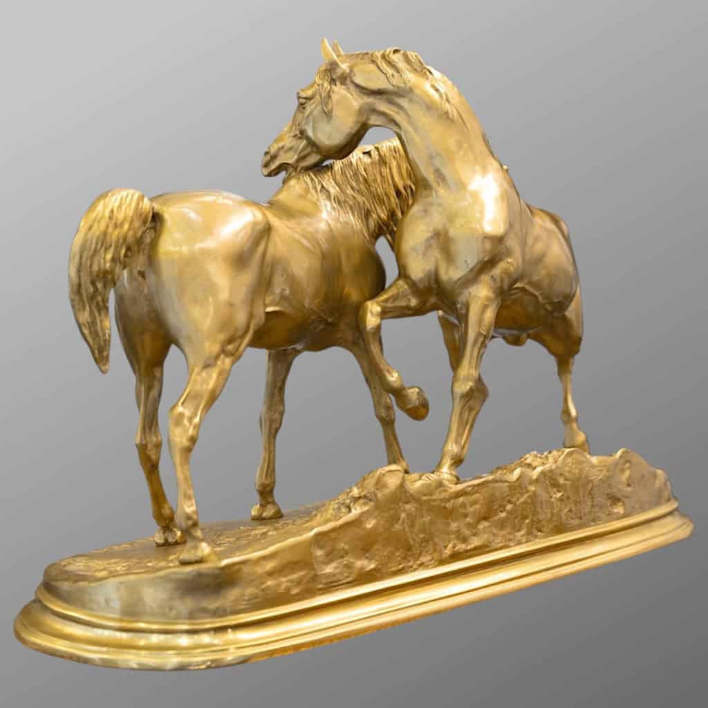 Sculpture – Groupe De Chevaux Arabes , Pierre – Jules Mêne (1810-1879) ​​​​​​​- Bronze 8