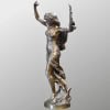 Sculpture – Élégante À La Lyre , Mathurin Moreau (1822-1912) – Bronze 13
