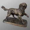Sculpture – Chien Épagneul À L’ Affût , Ferdinand Pautrot (1832 – 1874) – Bronze 23