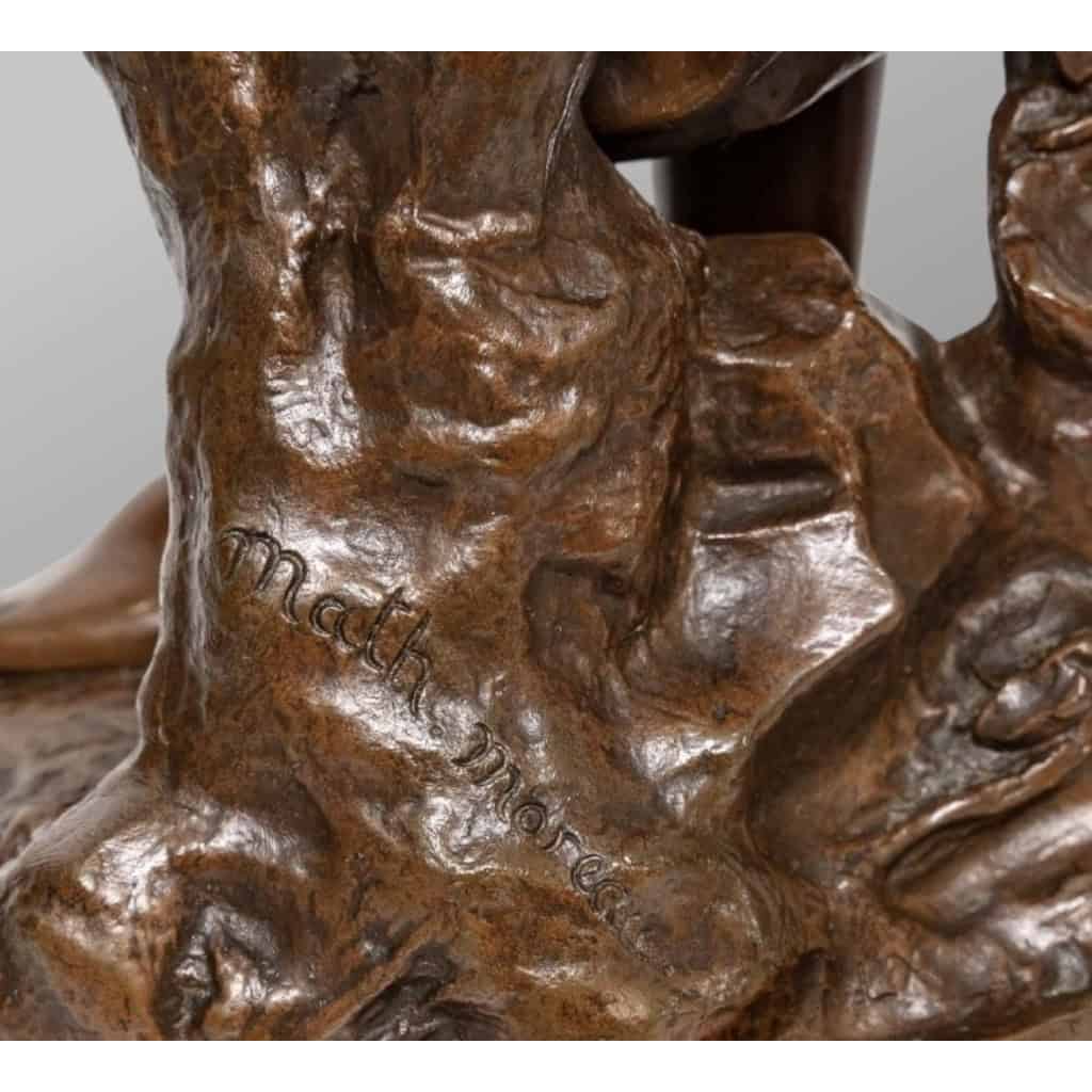Sculpture – Jeune Fille à La Gerbe De Blé , Mathurin Moreau (1822-1912) – Bronze 13