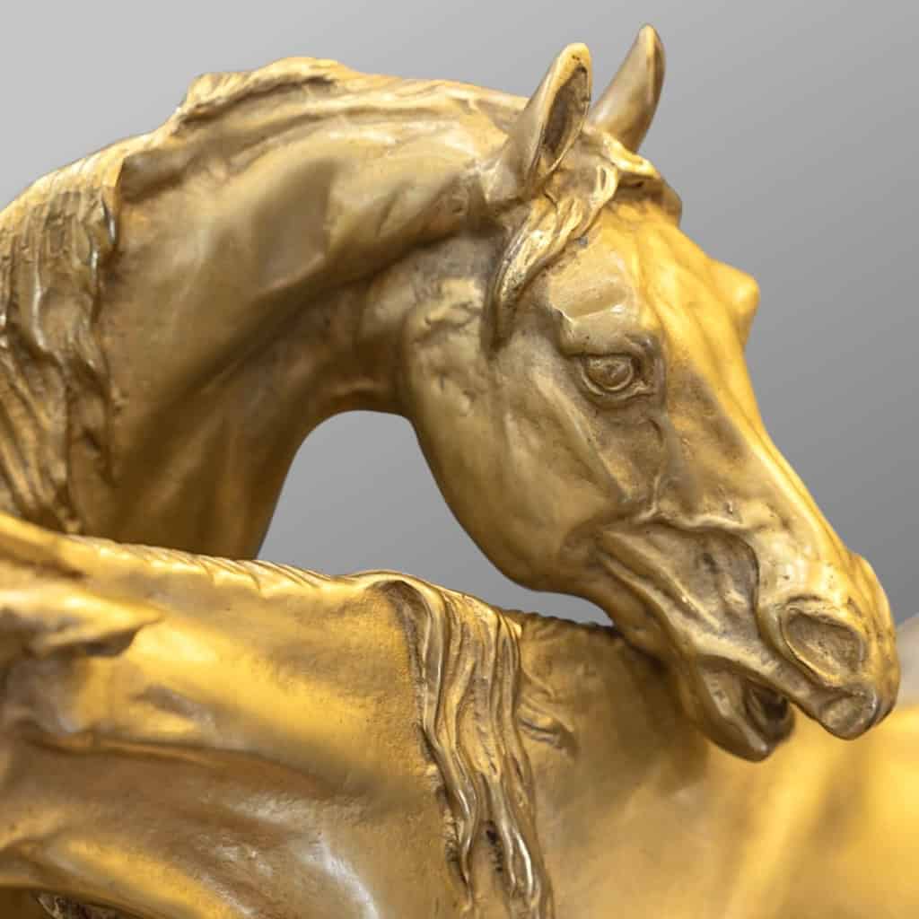 Sculpture – Groupe De Chevaux Arabes , Pierre – Jules Mêne (1810-1879) ​​​​​​​- Bronze 11