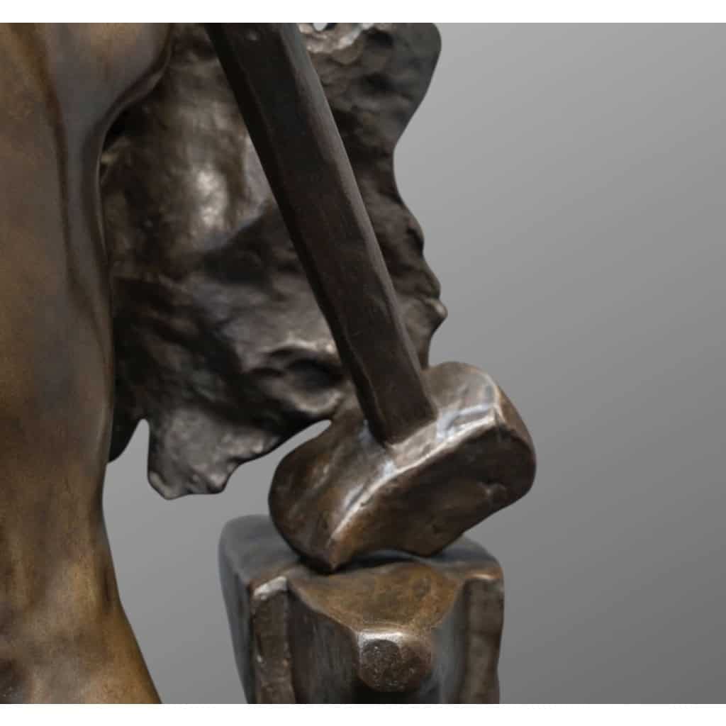 Sculpture – Le Travail , Eugène Marioton (1857-1933) – Bronze 7