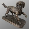Sculpture – Chien Épagneul À L’ Affût , Ferdinand Pautrot (1832 – 1874) – Bronze 17