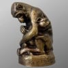 Sculpture – Singe et Chien , Emmanuel Samson (1860-1926) – Bronze 16