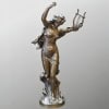 Sculpture – Élégante À La Lyre , Mathurin Moreau (1822-1912) – Bronze 12