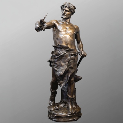 Sculpture – Le Travail , Eugène Marioton (1857-1933) – Bronze