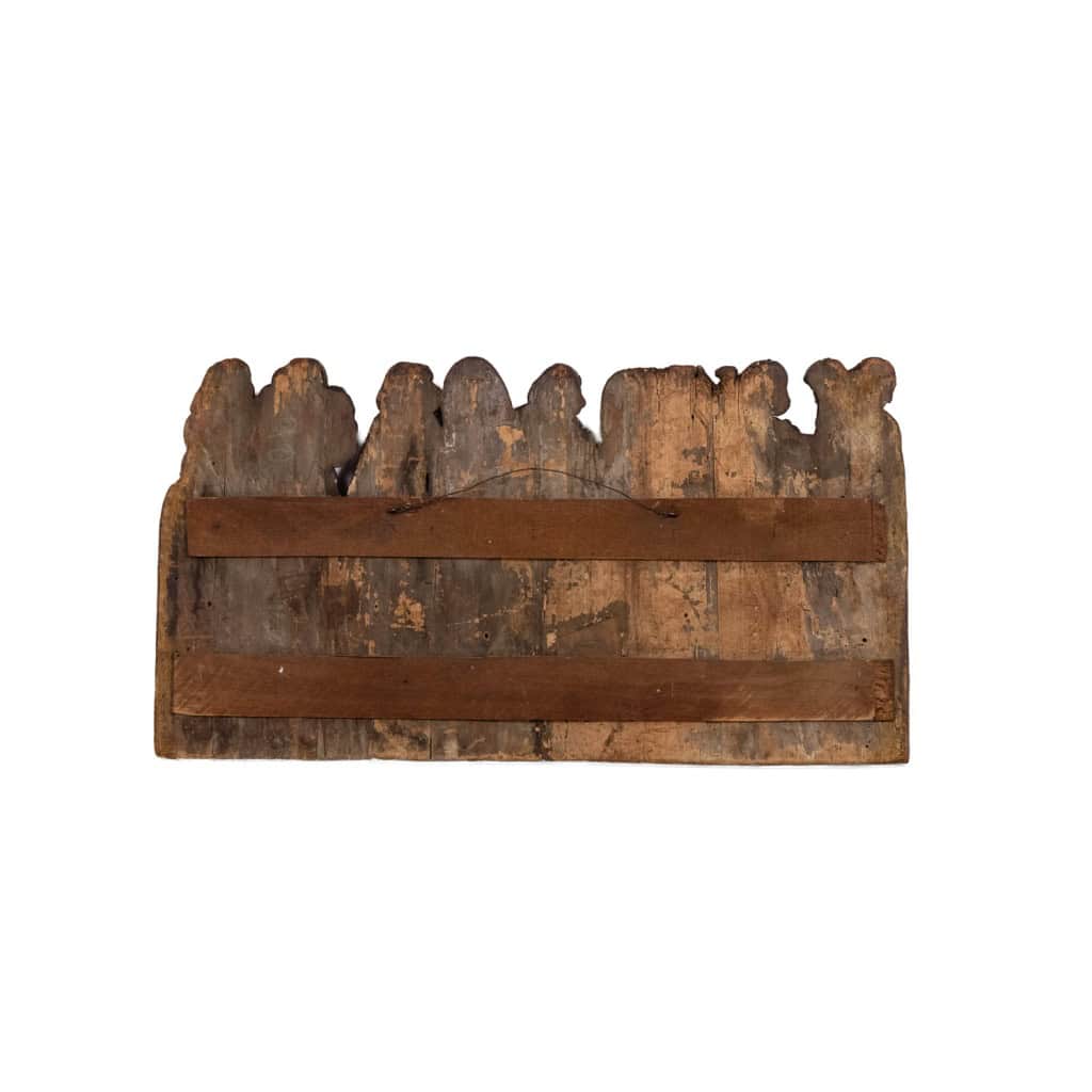 Retable rhénan, Dormition en bois sculpté en bas-relief, XIXe siècle. LS64443009M 9
