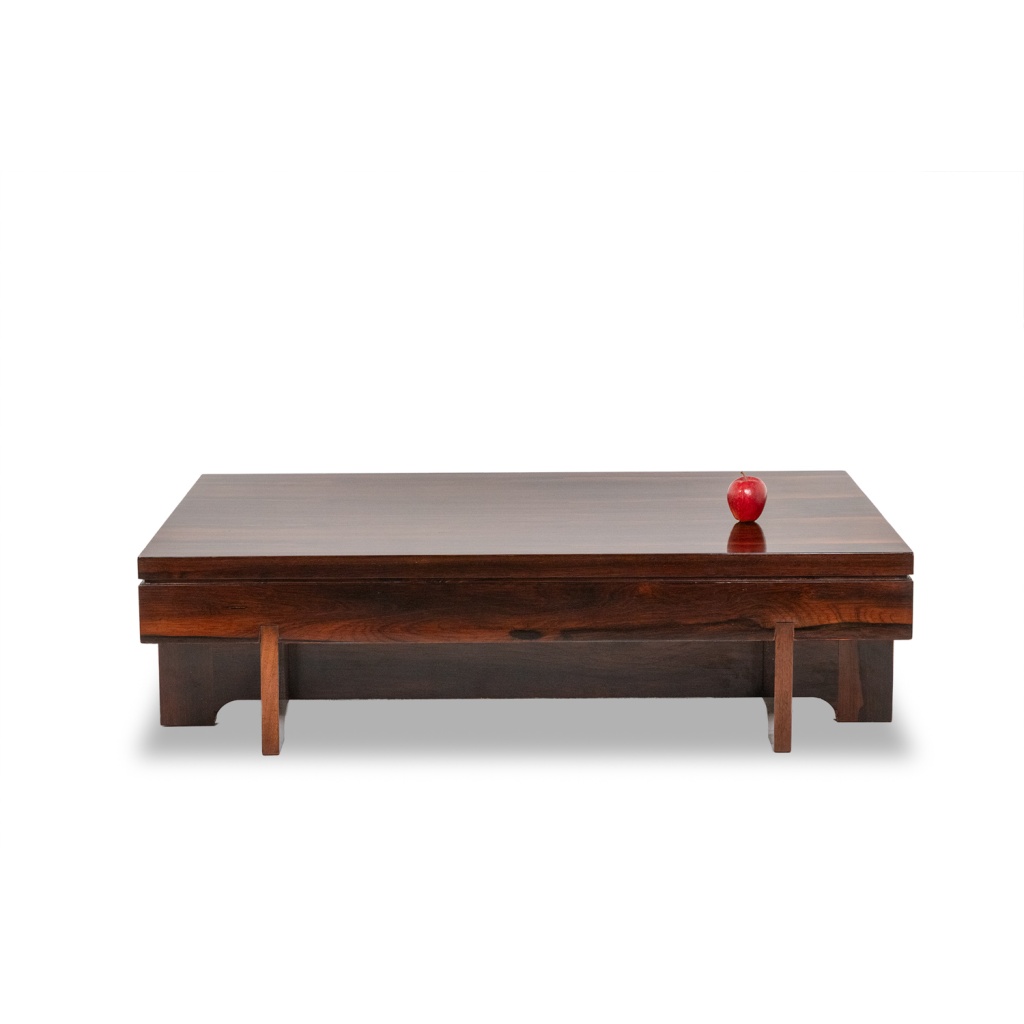 Table basse de style Art déco en palissandre. Années 1970. LS64731409P 4