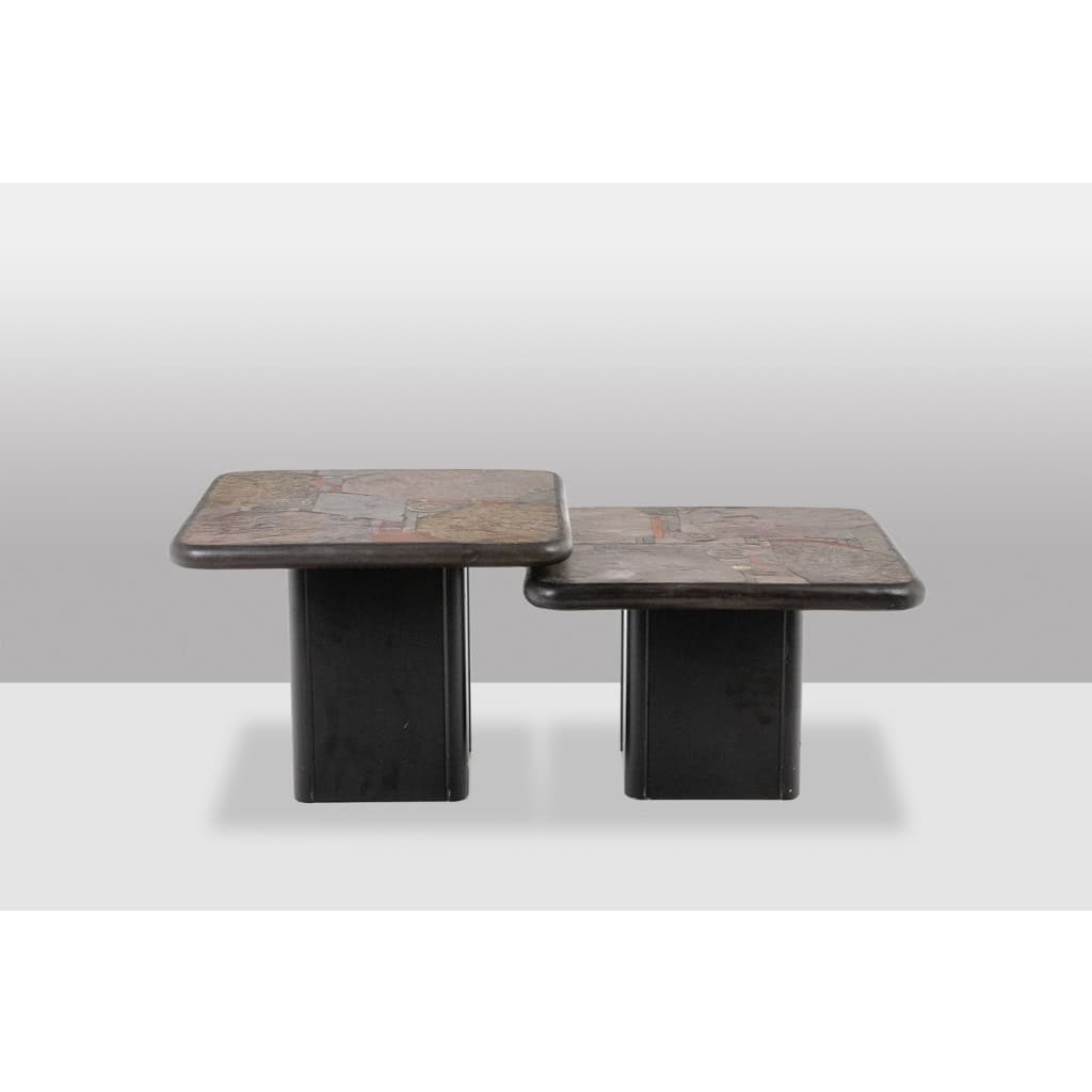 Paul Reinier Kingma. Paire de tables de style Brutaliste. Années 1970. LS6540556T 4