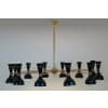 Lustre diabolo en laiton patiné et laqué noir. Contemporain. LS64531920 10