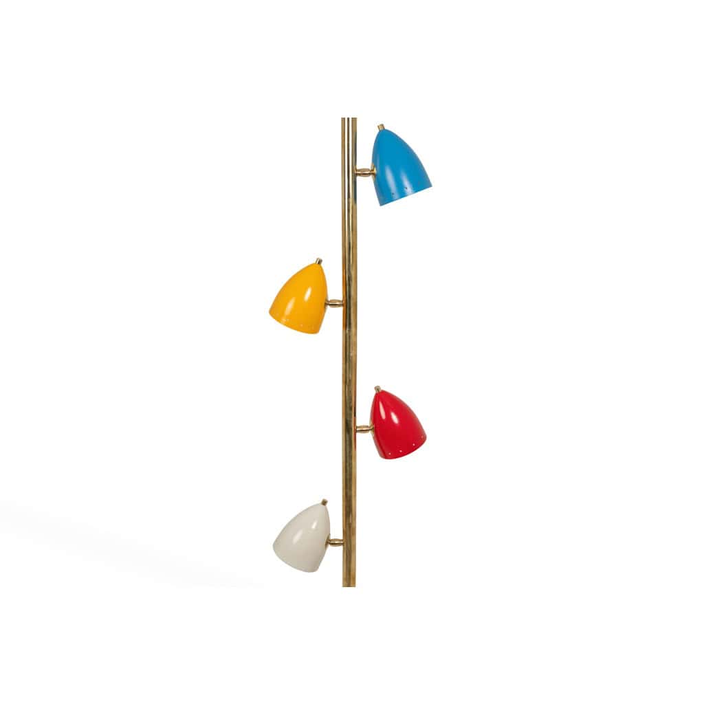 Suspension tubulaire en laiton patiné et laqué. Contemporain LS6534711Z 4