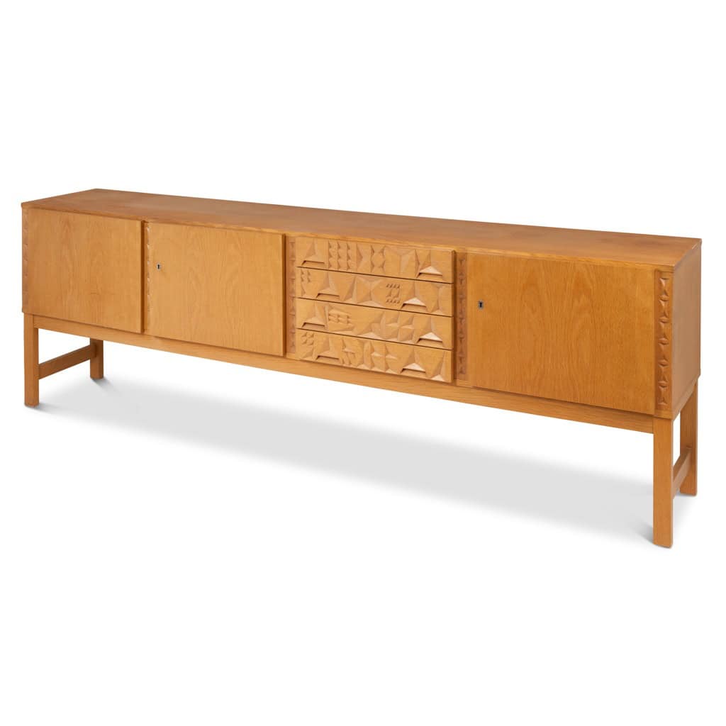 Enfilade en chêne et placage de chêne. Années 1960/70. LS65231208Z 4