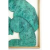 ‘Les Jumeaux’, bas-relief encadré de chêne en bois et cuivre patiné LS64863009P 13