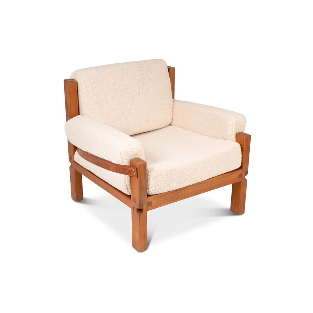 Pierre Chapo. Paire de fauteuils en orme. Années 1970. LS6493B2809M 5