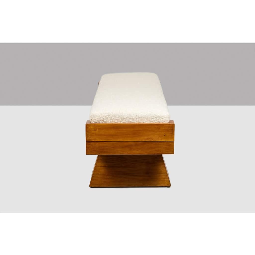 Banc en frêne blond. Travail artisanal italien de petite série. Contemporain. LS6502908Y 5