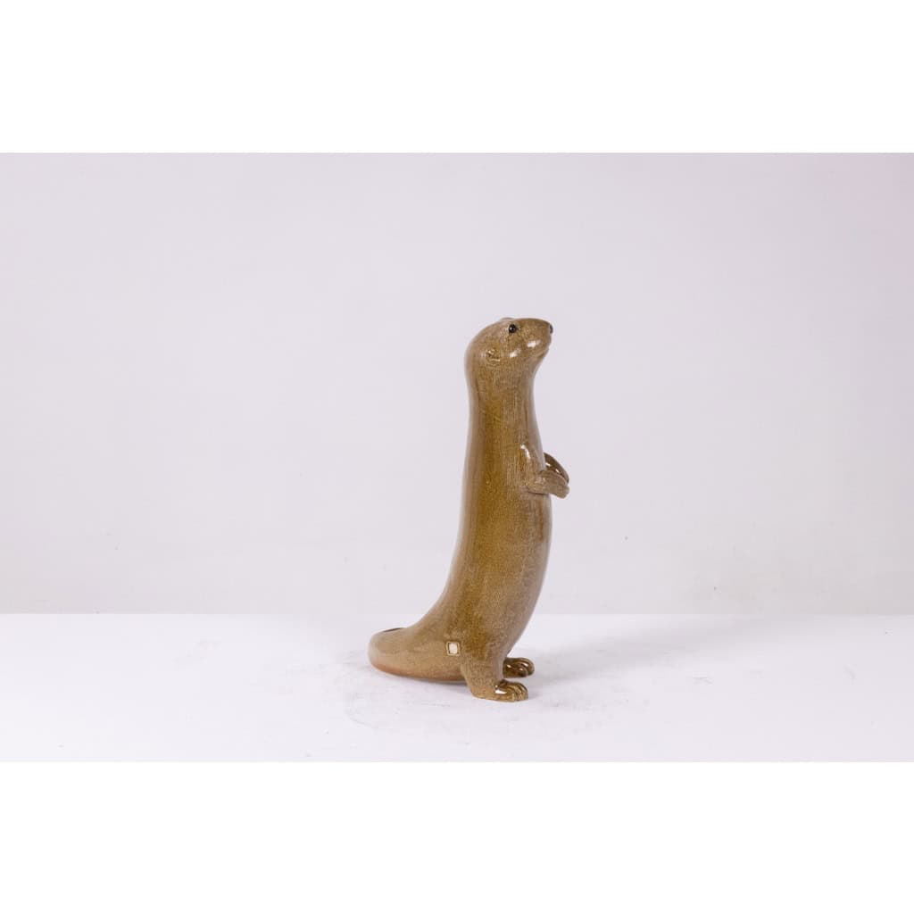 Valérie Courtet, Loutre en grès chamotté et émaillé. Travail contemporain L6419509C 6