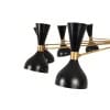 Lustre diabolo en laiton patiné et laqué noir. Contemporain. LS64531920 12