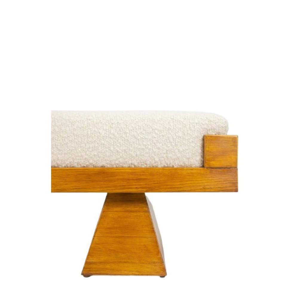 Banc en frêne blond. Travail artisanal italien de petite série. Contemporain. LS6502908Y 6