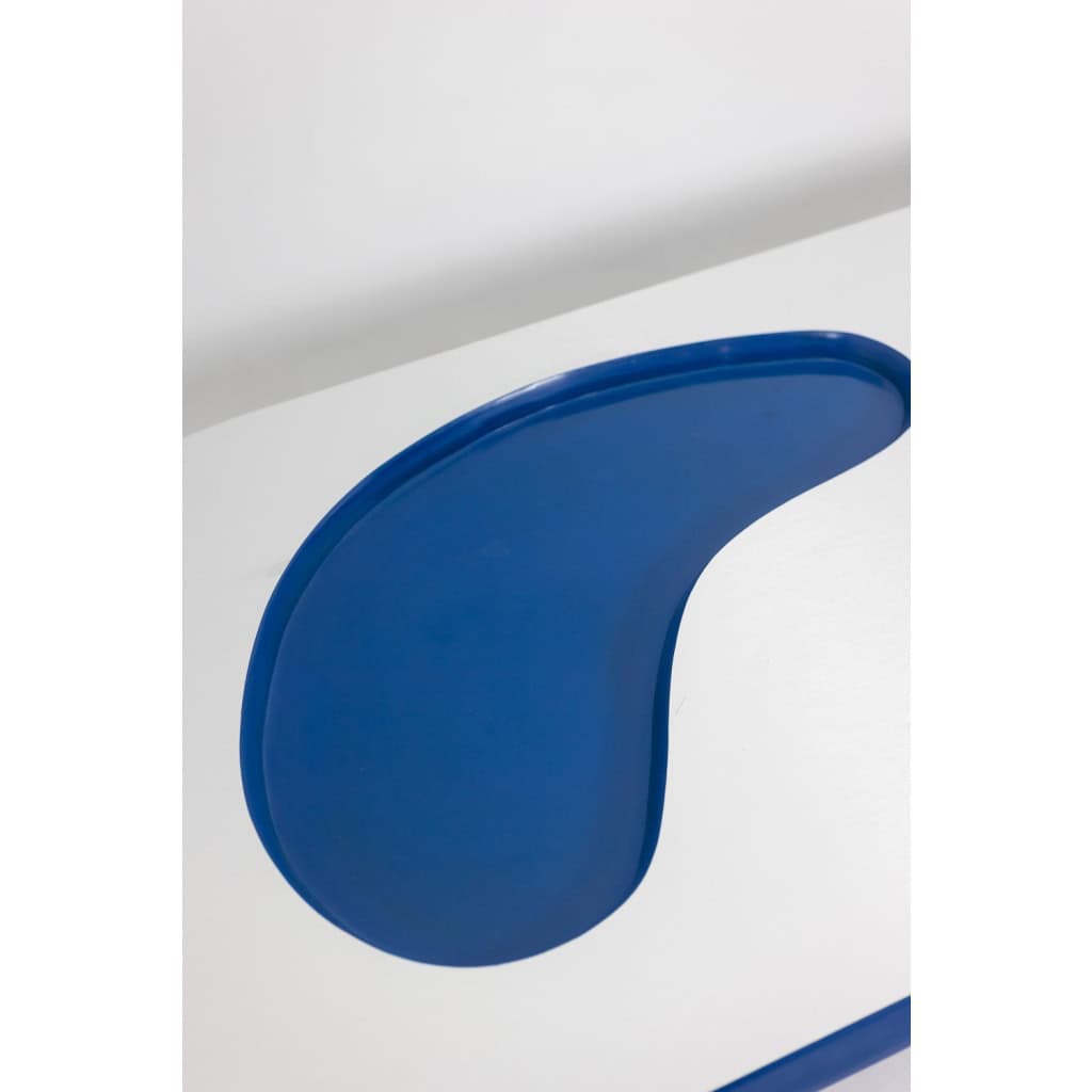 Table basse de forme organique en aluminium et laque. Contemporain. LS65003009M 7