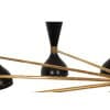 Lustre diabolo en laiton patiné et laqué noir. Contemporain. LS64531920 13