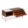 Paire de commodes basses en teck et métal chromé. Années 60. LS6495708M 15