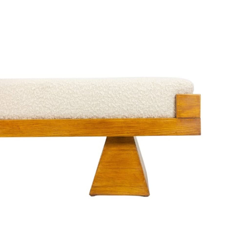 Banc en frêne blond. Travail artisanal italien de petite série. Contemporain. LS6502908Y 7