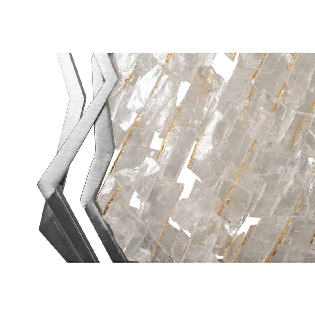 Paire d’appliques en métal brossé et cristal de roche. Contemporain. LS65333801H 7
