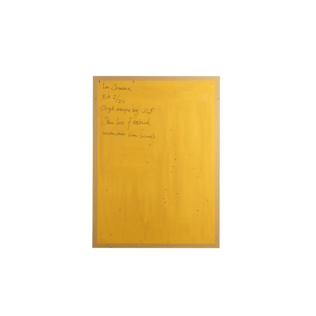 ‘Les Jumeaux’, bas-relief encadré de chêne en bois et cuivre patiné LS64863009P 8