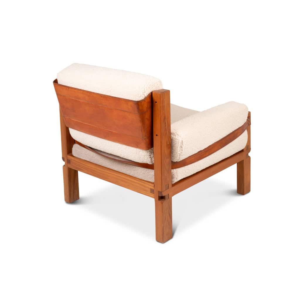 Pierre Chapo. Paire de fauteuils en orme. Années 1970. LS6493B2809M 8