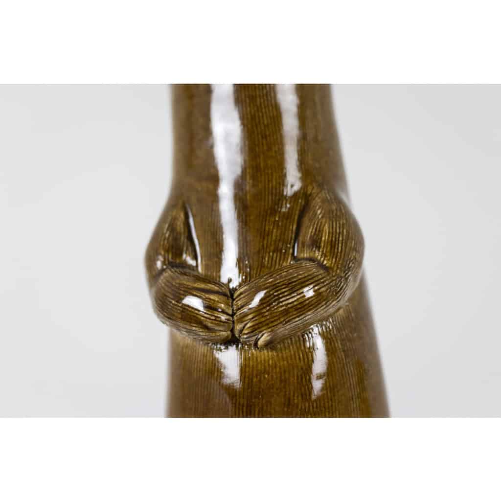 Valérie Courtet, Loutre en grès chamotté et émaillé. Travail contemporain LS6418509C 8