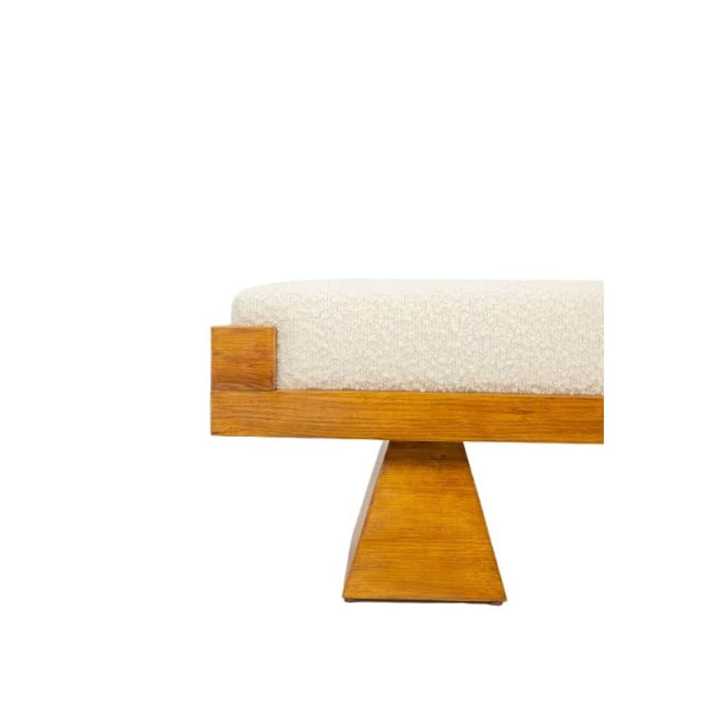 Banc en frêne blond. Travail artisanal italien de petite série. Contemporain. LS6502908Y 8
