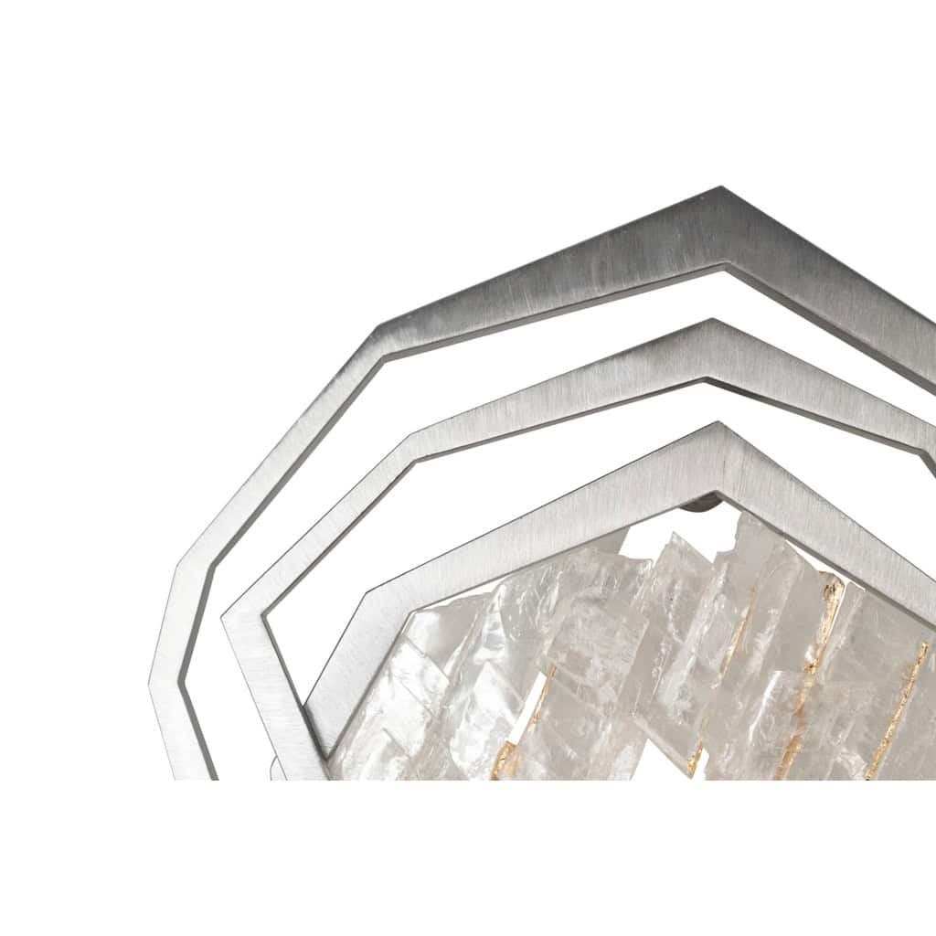 Paire d’appliques en métal brossé et cristal de roche. Contemporain. LS65333801H 8
