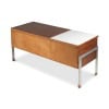 Paire de commodes basses en teck et métal chromé. Années 60. LS6495708M 17