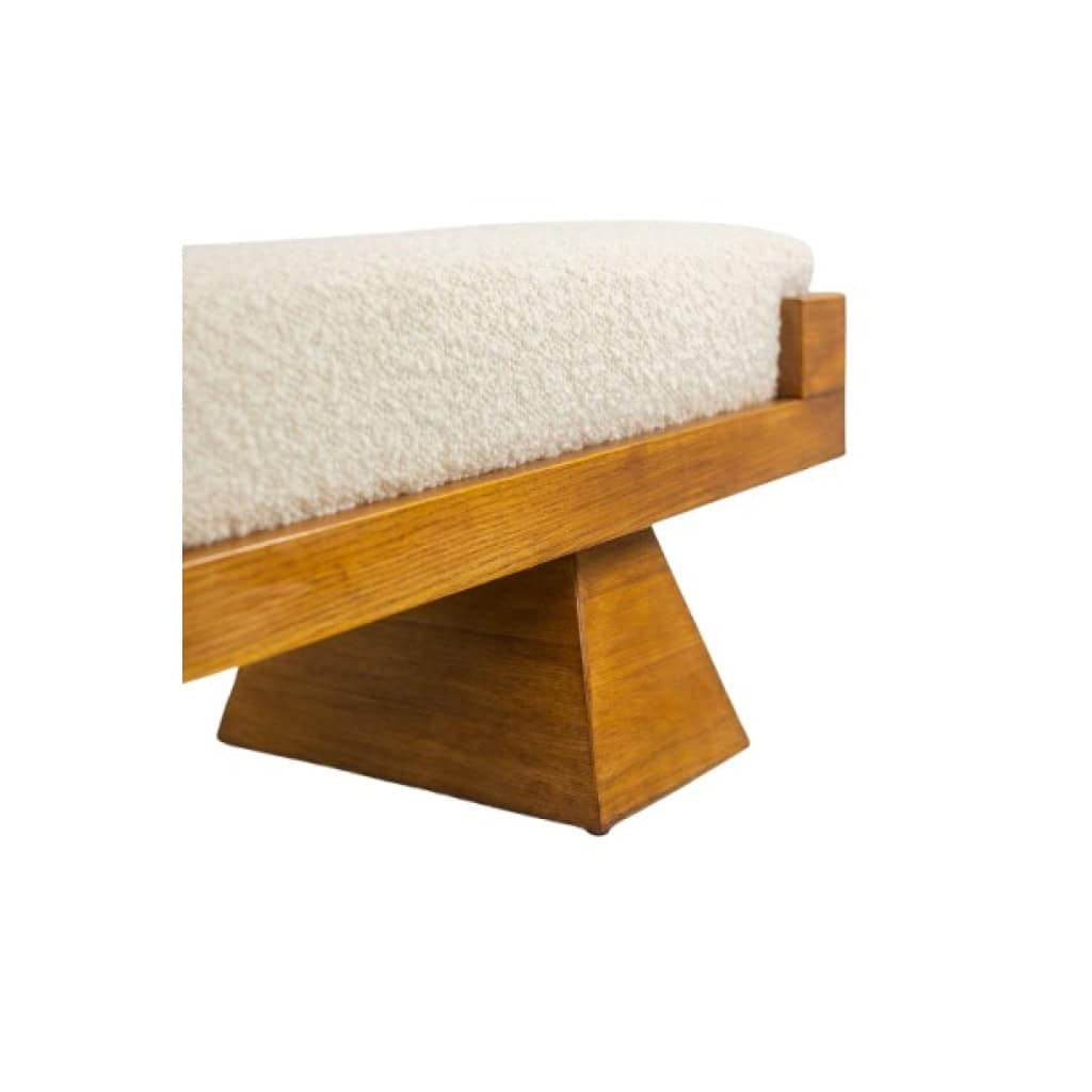 Banc en frêne blond. Travail artisanal italien de petite série. Contemporain. LS6502908Y 9