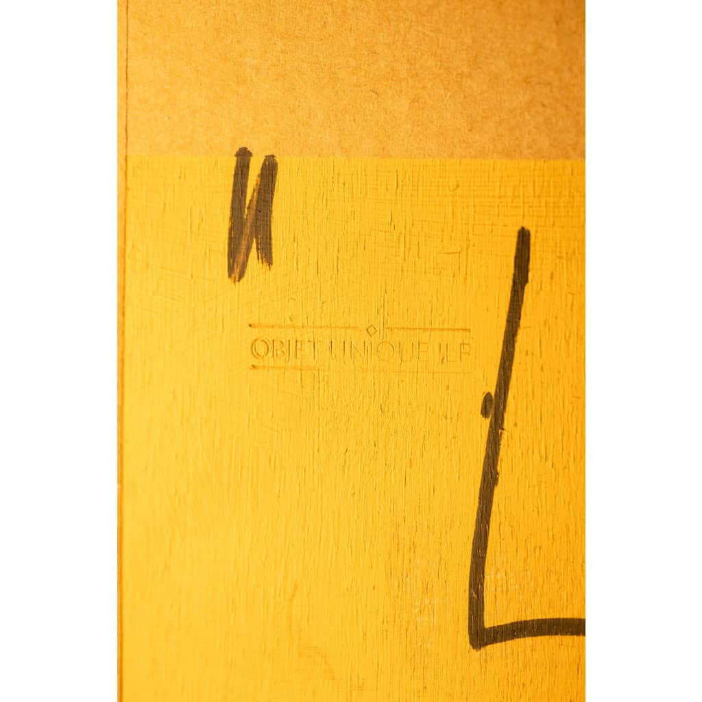 ‘Les Jumeaux’, bas-relief encadré de chêne en bois et cuivre patiné LS64863009P 10