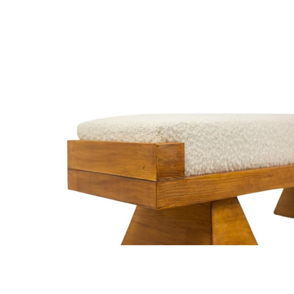 Banc en frêne blond. Travail artisanal italien de petite série. Contemporain. LS6502908Y 10