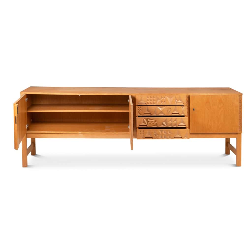Enfilade en chêne et placage de chêne. Années 1960/70. LS65231208Z 10