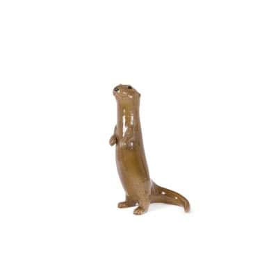 Valérie Courtet, Loutre en grès chamotté et émaillé. Travail contemporain L6419509C