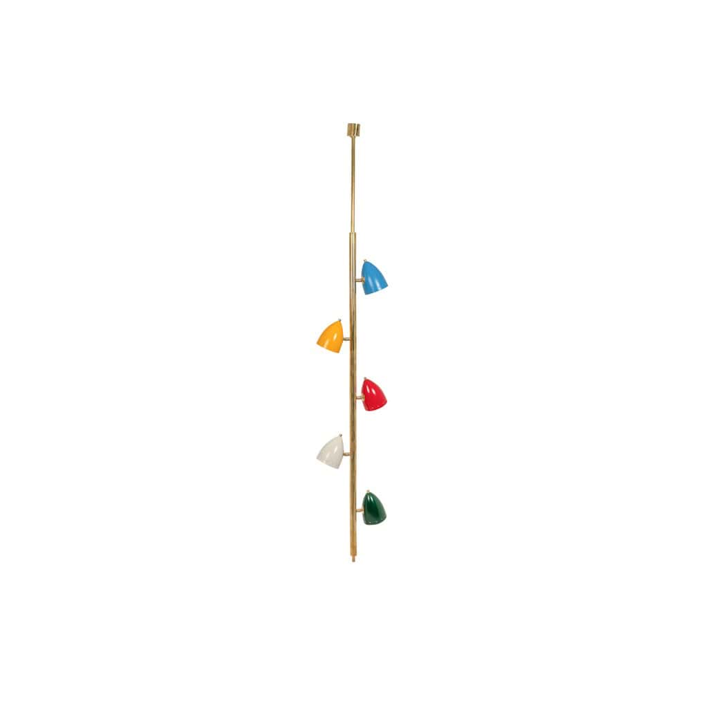 Suspension tubulaire en laiton patiné et laqué. Contemporain LS6534711Z 3