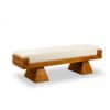 Banc en frêne blond. Travail artisanal italien de petite série. Contemporain. LS6502908Y 13