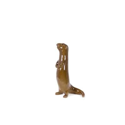 Valérie Courtet, Loutre en grès chamotté et émaillé. Travail contemporain LS6418509C