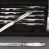 Orfèvre MERITE – Ensemble de 36 couteaux en nacre et argent Fin XIXe 45